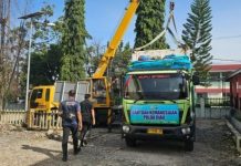 Peti Pendingin Jenazah Bantuan Polda Riau Tiba di RSUD Lubuk Basung Agam